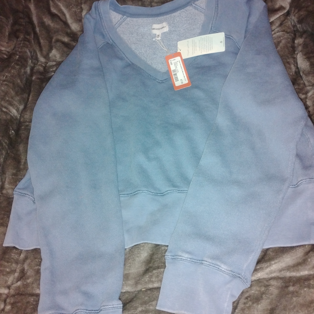 Thread & Supply Bleached Blue Sweatshirt